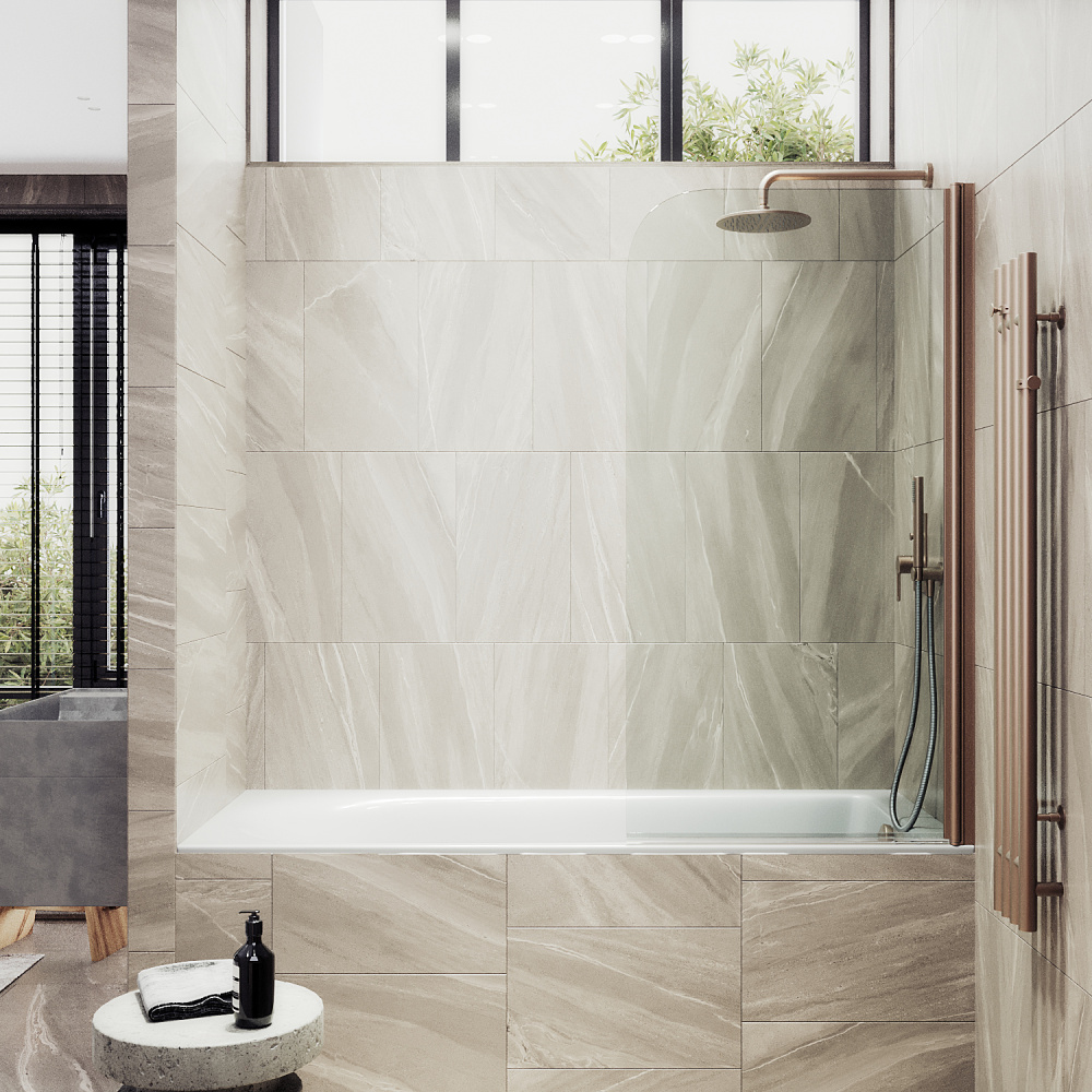 Шторка на ванну Maybah Glass MGV-598-2 поворотная на монопетле