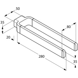 Фото Держатель полотенца Kludi E2 (4999005-00) хром