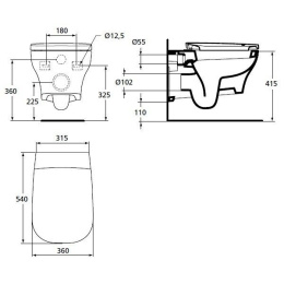 Подвесные унитазы Ideal Standard Active T319501 Подвесной унитаз