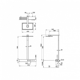 Фото Душевая стойка Toto Z Selection TBW05401R хром