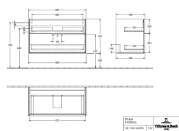 Villeroy Boch Finion G02000GS Тумба под раковину 996х498 мм (Cedar Matt)