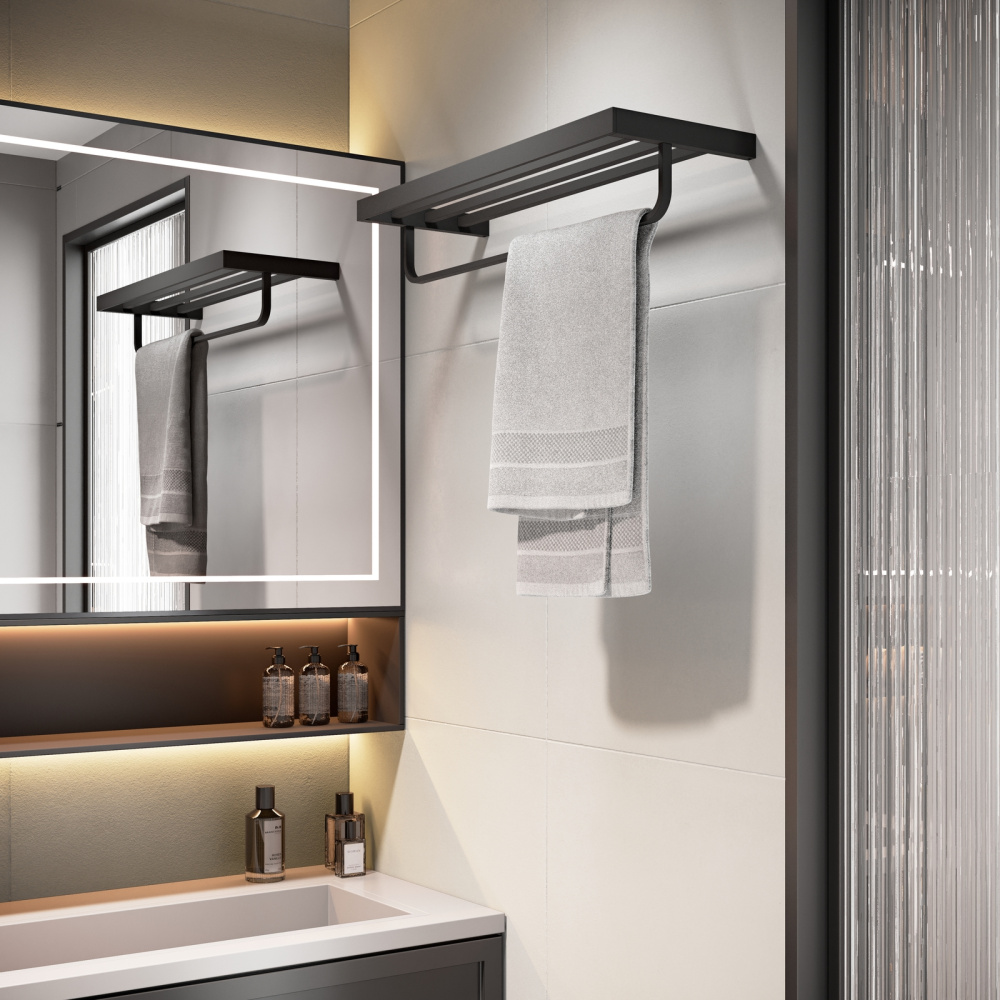 Фото Полка для полотенец Timo Petruma 15258/03 черный