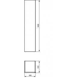 Шкаф-пенал 35 см Ideal Standard Simply U T7221DK, орех