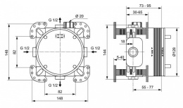 Промо-комплект для душа 8 в 1 Ideal Standard Ceraplan III, хром, B1153AA