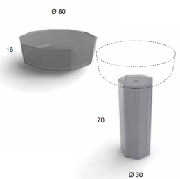 Antonio Lupi OPALE OPALE21 Nero Marquinia/cr Пьедестал для раковины, выпуск в пол, с сифоном и гибки