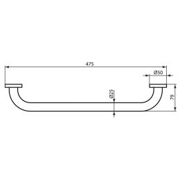 Поручень прямой 300 мм Ideal Standard IOM A9126AA
