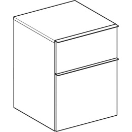 Шкафчик Geberit iCon 840047000, 45 см, цвет платиновый