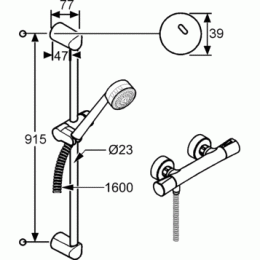 Фото Термостат для душа Kludi Zenta (6057705-00)