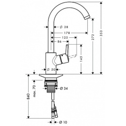 Смеситель для кухни Talis S 14870000 Hansgrohe