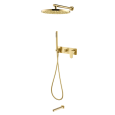 Смеситель встроенный Boheme Spectre 454-2-MG для душа с верхней лейкой и изливом Matt Gold