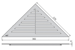 Фото Решетка водосточная треугольная AlcaPlast Time