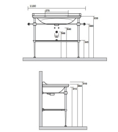 Металлическая структура Kerasan Waldorf 9197 K1