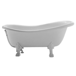 Фото Ванна свободностоящая Globo Paestum (PA100) хром, белый