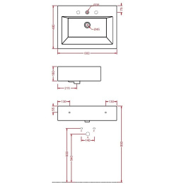 Раковина 65 см ArtCeram Fuori Box (L265)