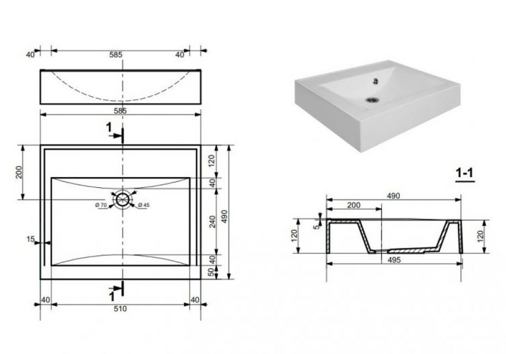 Фото Раковина Эстет Комфорт 59 ФР-00000805 над стиральной машиной Белая