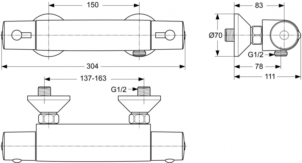 Ideal Standard CERATHERM 50 A4508AA Термостат для душа