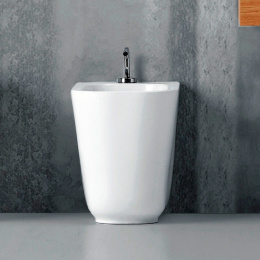 Фото Kerasan Tribeca 512030 Биде напольное пристенное 55 см, с 1 отверстием под смеситель, c креплением W