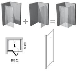 Душевая стенка Ravak SmartLine (9SLA0A00Z1), хром