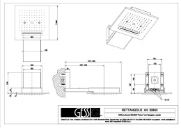 Верхний душ Gessi Colour Quadro (32943#238) сталь полированная