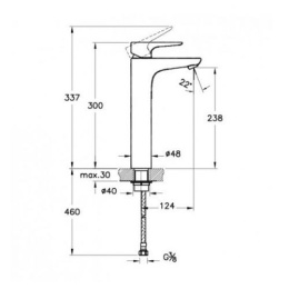 Смесители для раковины Смеситель для раковины Vitra X-Line (A42322EXP) хром