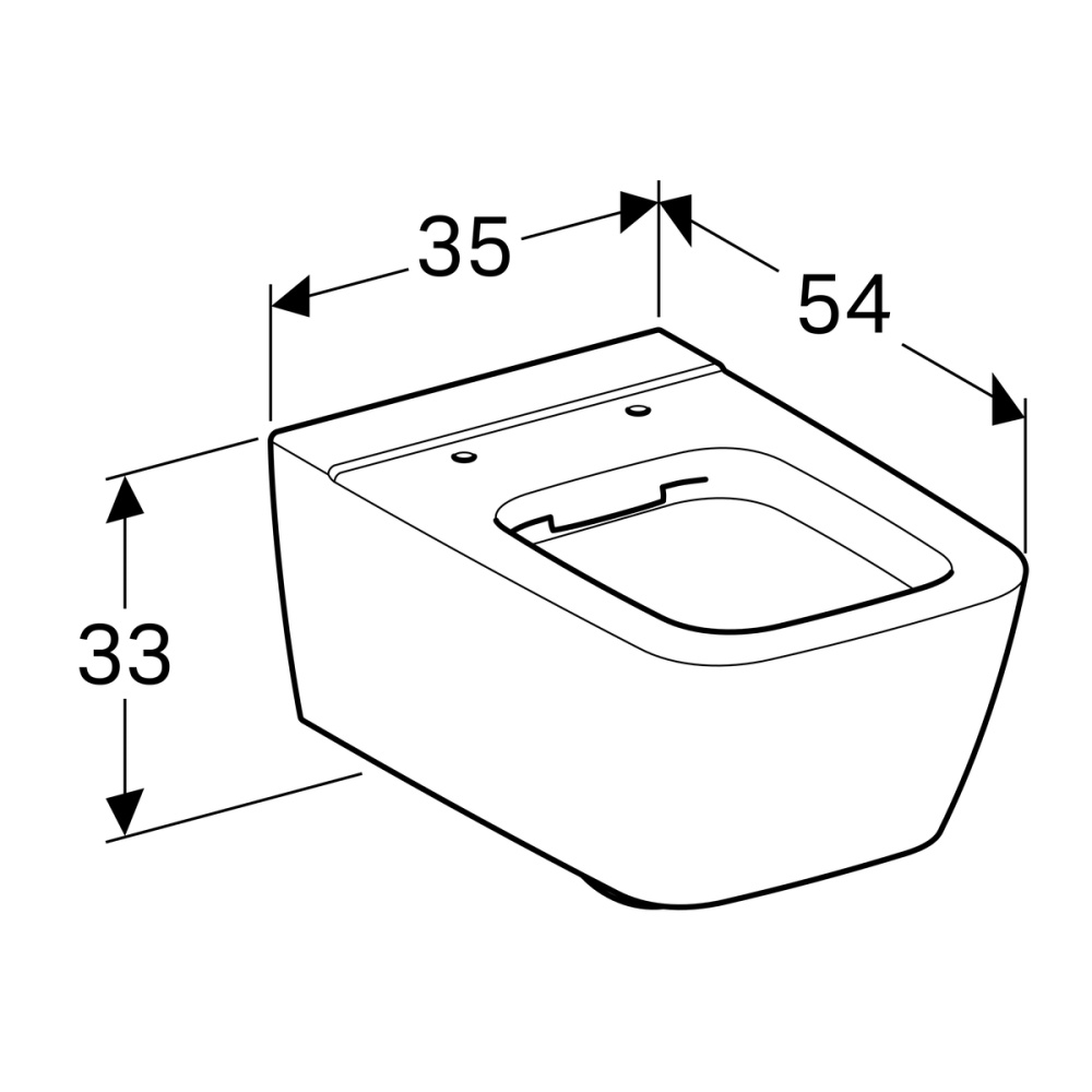 Подвесной унитаз Geberit iCon Square 201950000 безободковый