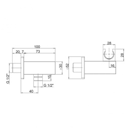 Фото Вывод для воды Paini 50CR480Q хром