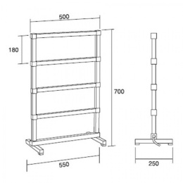 Полотенцесушитель электрический Margaroli Panorama 855 Box 8554705STNIB, сатин/никель