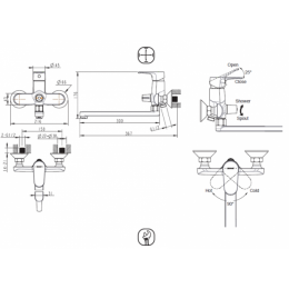 Смеситель для ванны Bravat Alfa (F6120178BC-01L)