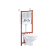Комплект Jika ПЭК Dino 8.6137.3.004.000.9 подвесная чаша + инсталляция + сиденье + панель хром