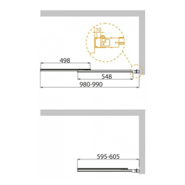 Шторка для ванны Cezares Slider SLIDER-VF-11-100/150-P-Cr, стекло матовое