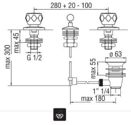 Фото Nobili Nuova Flora NZ06015/1zCR Смеситель для биде (хром)
