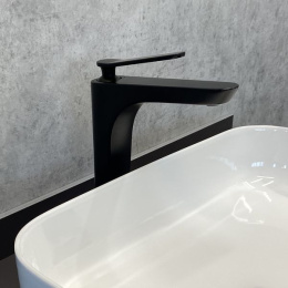 Фото Смеситель для раковины, картридж 35 мм, черный матовый, FC088B-CMT