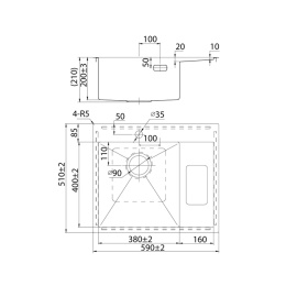 Фото Мойка IDDIS Haze 590*510 сатин, левая (HAZ59SLi77)