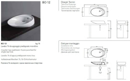 Раковина Simas Bohemien BO12bi*0 накладная 76 см