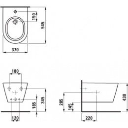 Биде Laufen Kartell 8303310003021 подвесное (8.3033.1.000.302.1)