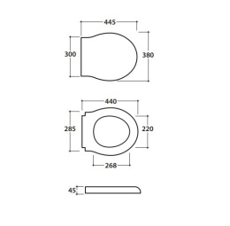 Фото Сидение с крышкой для унитаза Globo Paestum (PA029NBR) черный, бронза