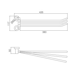 FIMA Carlo Frattini Rotola F6002/2CR Полотенцедержатель на 38 см