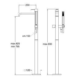 Cristina Quadri QM18952 Смеситель для ванны