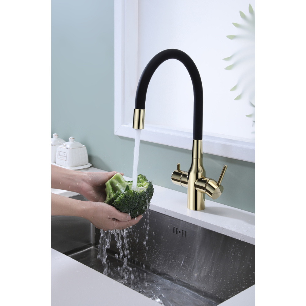Смеситель для кухни Paulmark  (Sa213419-G) золото