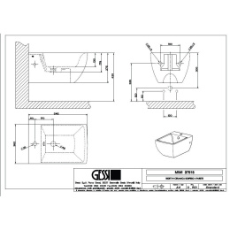 Биде подвесное Gessi Mimi (37515#518) белый