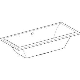 Акриловая ванна 180x80 Geberit (554.307.01.1), прямоугольная