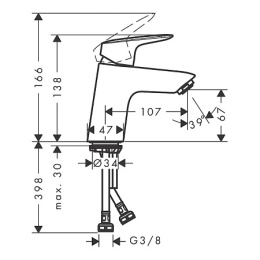 Смеситель для раковины Hansgrohe Logis (71077670) черный матовый
