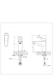 Фото Смеситель для умывальника Bravat Drop (F14898C-RUS)