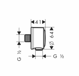 Фото Шланговое подсоединение Axor Montreux (16884130) бронза