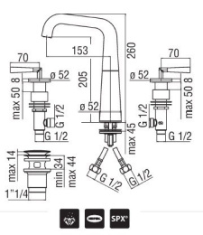 Фото NOBILI Likid LK00211/2CR Смеситель для раковины (хром)