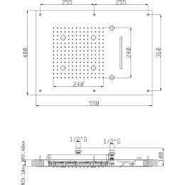 Фото Верхний душ Cisal Zen Shower ZS027070D2, хром