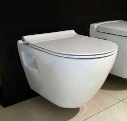 Подвесной унитаз Serel Smart SM12SL 35.5 x 48.5 x 33.5 см сиденье ультратонкое, Soft Close, белый