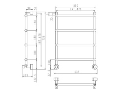 Водяные полотенцесушители Полотенцесушитель водяной MARGAROLI SOLE MA0442NN0401CR