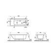 Ванна VitrA Neon (Неон) 52520001000 160 x 70 см акриловая прямоугольная белая