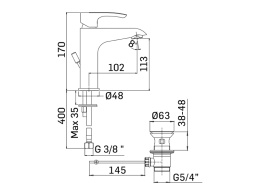 Фото Смеситель для раковины Mamoli SMmile 435100000A51 с донным клапаном, цвет хром